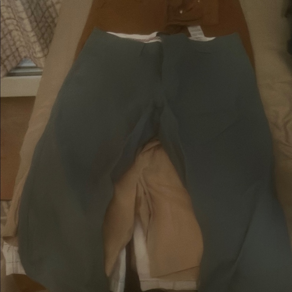 Ben Sherman White and Green Straight Fit Pants